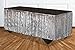 Forum Novelties Tinsel Fringe Table Skirt, 144 inches x 29 inches, Silver