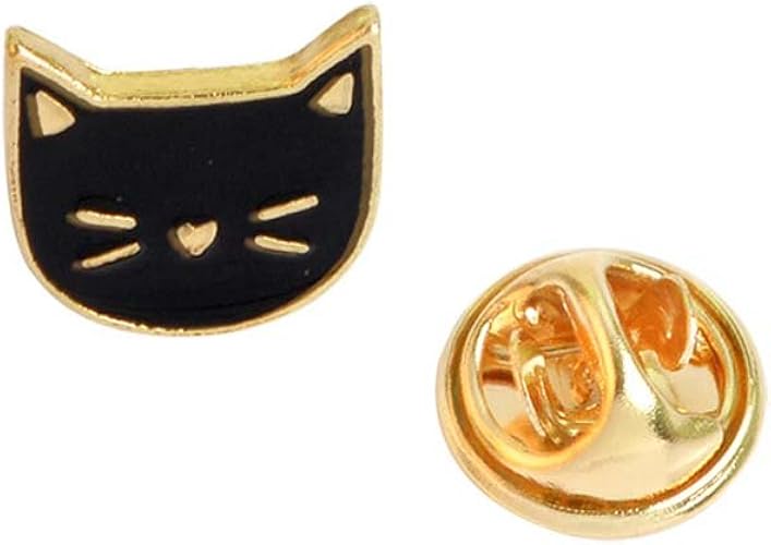 Mjartoria Femme Bijoux Broche Epingle Badge Bouton Echarpe Enfant Mignon Symbole Chat Noir Amazon Fr Bijoux