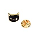 MJARTORIA Femme Bijoux Broche Epingle Badge Bouton Écharpe Enfant Mignon Symbole Chat Noir