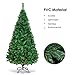 Goplus 6ft Artificial Christmas Tree with Solid Metal Stand for Holiday Indoor and Outdoor Decoration, Green