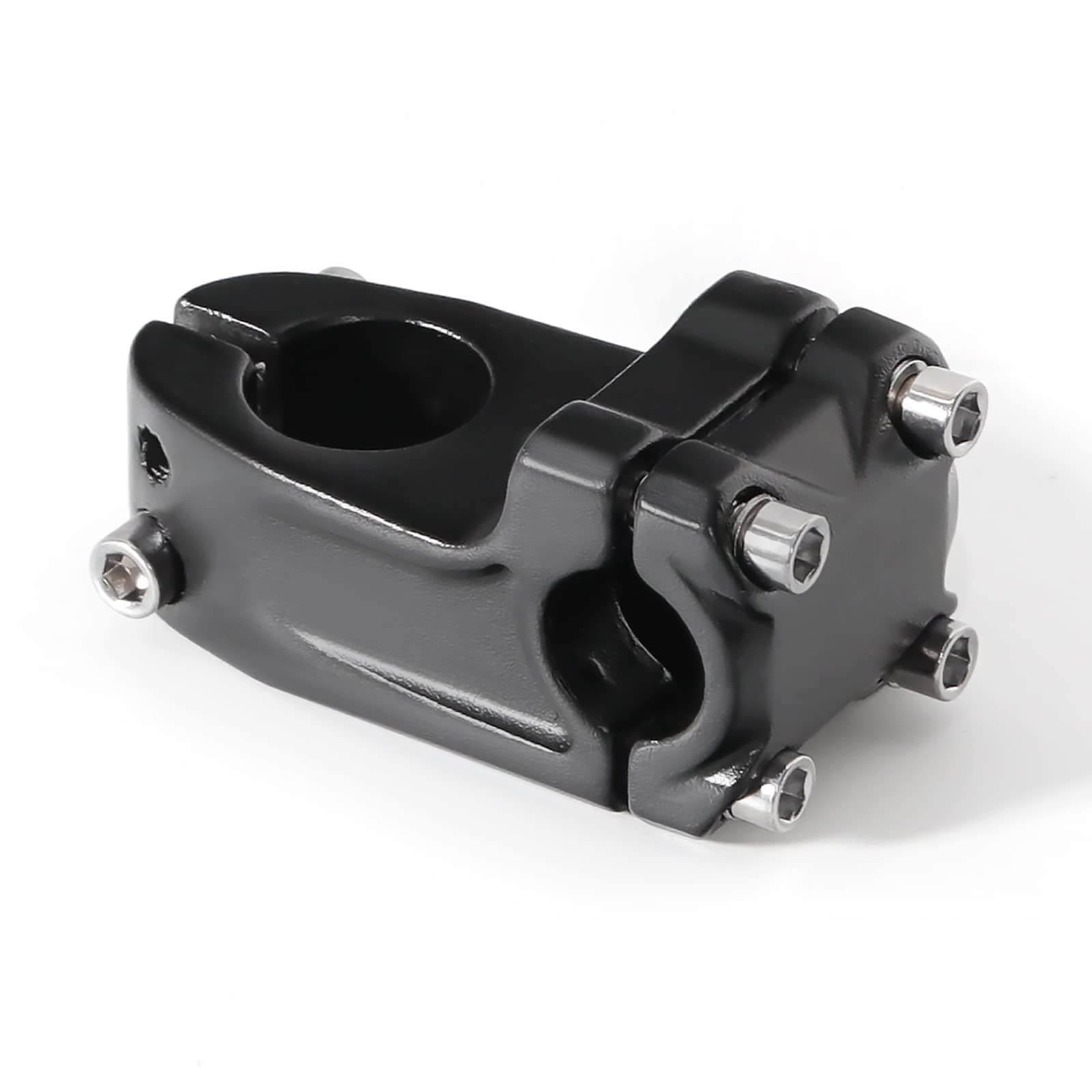 Photo 1 of BMX Downhill Bike Stem Aluminum Alloy Fixed Gear Bicycle Handlebar Stem 28.6x22.2mm 0 Degree Black