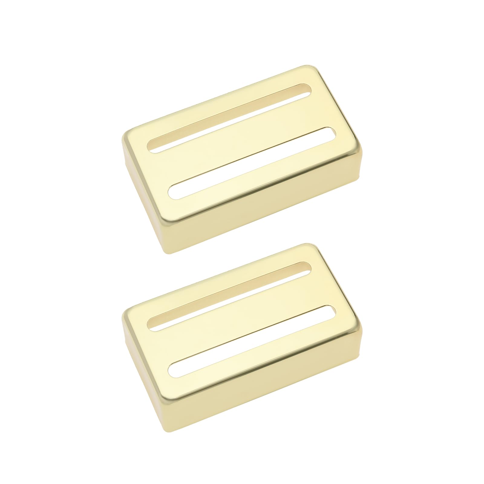 Create idea 2pcs Brass Two Slot Style Guitar Pickup Cover 70x 39x19mm Classic Copper Humbucker Cover for Electric Guitar Pickup Parts, Gold