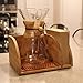 Caddy for Pour Over Coffee Maker, Bamboo Stand fits Chemex, Bodum, Cosori, HexNub Coffee Carafes, Heatproof Mat, Filter Holder