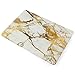 iDOO Soft Touch Hard Plastic Matte Case for MacBook Air 13 inch Model A1369 and A1466 - White & Gold Marble