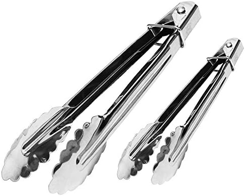 Stainless Steel Salad Tongs Bbq Kitchen Cooking Food Serving Utensil Tong