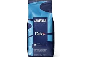 Lavazza Dek Whole Bean Coffee Blend, Decaffeinated Dark Espresso Roast, 1.1-Pound (.5 KG) Bag