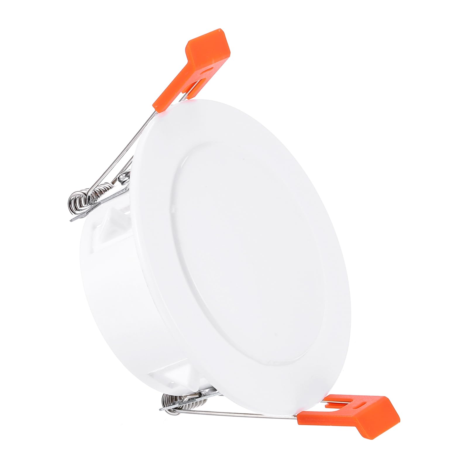 PATIKIL 3.5" Spring Ceiling Cover Plate, Recessed Light Trim Wall Mount Downlight Hole Cap Decorative Panel with Buckle Suitable for 2.7-3.1inch Round Hole Glass Ceiling Openings, White