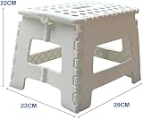 Armo Home Folding Stool Step Down Footstool White Carry Handle 150kg view 2