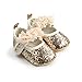 BENHERO Baby Infant Girls Soft Sole Floral Princess Mary Jane Shoes Prewalker Wedding Dress Shoes (0-6 Months Infant), B-Gold