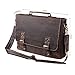 S-ZONE Vintage Leather Briefcase 15.6 Inch Laptop Messenger Shoulder Satchel Bag