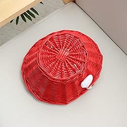 YAHUAN Woven Wicker Basket with Folding