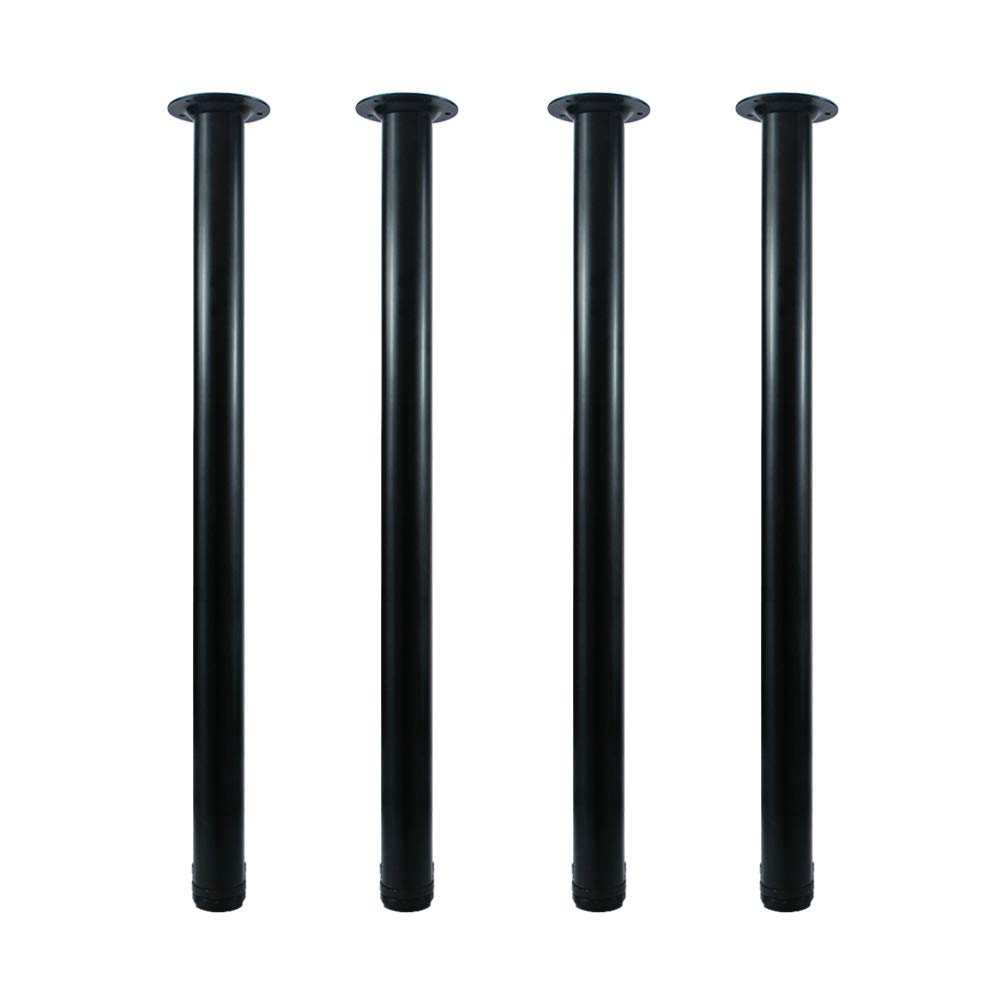 Photo 1 of QLLY 32 inch Adjustable Tall Metal Desk Legs, Office Table Furniture Leg Set, Set of 4 (Black)