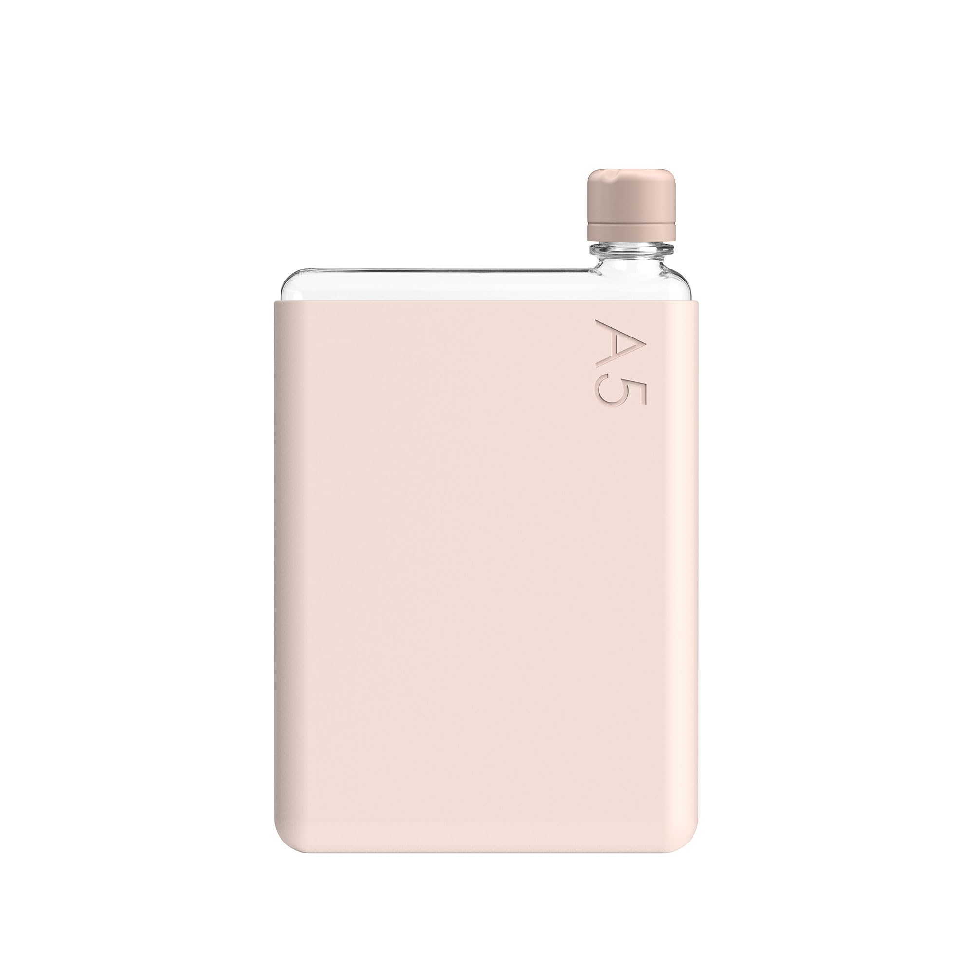 memobottle A5 (Pale Coral) Bundle - 25oz (750ml) - Bottle, silicone sleeve & lid |Slim Water Bottle for Bags, Beside Books & Laptops | BPA Free Tritan | Modern & Minimalist