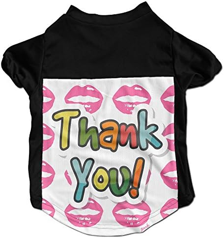 Efbj Multicolor Thank You Leisure Sport Dog Shirt Clothes For Small Pets Cats