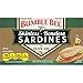 Bumble Bee Boneless and Skinless Sardines in Olive Oil, 4.4 oz Can (Pack of 12) - Wild Caught Sardines - 21g Protein per Serving - Gluten Free, Keto Friendly - Great for Pasta & Seafood Recipes