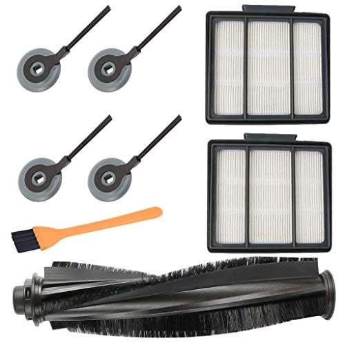 meidexian888 2 Pack Filter + 4 Pack Side Brush + 1 Pack Main Brush + 1 Pc Cleaning Brush, for Shark ION Robot S87 R85 RV850 RV850BR