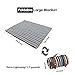 PortableAnd Extra Large Picnic & Outdoor Blanket 3 Layers for Water-Resistant Handy Mat Tote Spring Summer Black and White Striped Great for The Beach,Camping on Grass Waterproof Sandproof