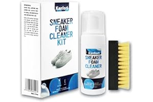 kanfort Shoe Cleaner, White Shoe Cleaning Kit with Shoe Brush, Shoe Cleaner Sneakers Removes Dirt and Stain, Sneaker Cleaning kit for Suede, Leather, Knit, Boots, Canvas, Fabric, Nylon Mesh, PU