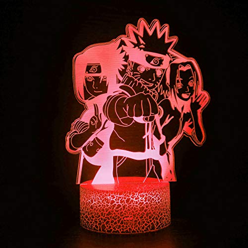 3D Led Anime Light,16 Colors 3D Touch + Remote Control Color Changing Night Light,for Holiday Gifts, and Bedroom Decorations