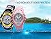 Kids Sport Watch Outdoor LED Sport Waterproof Electronic Quartz Watches for Boy Girls Kids Pink