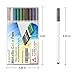 Metallic Marker Pens, LEADNOVO Metallic Color Painting pen Set of 10 Assorted Colors Brush Tip For Birthday Gift Card Making DIY Photo Album Adults Kids