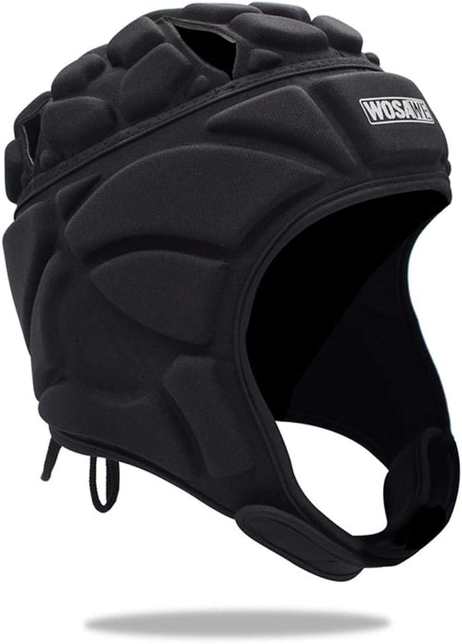 rosemaryrose Multi-Sport Gear Rugby Headguards Padding Padded Helmet - Soft Shell Protective Headgear - Reduce Impact Collision Protection Child's Head Ear Chin jaw - Youth & Adult Sizing