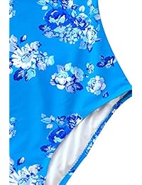 CUPSHE Royal Elegance Falbala - Bañador de una pieza con cuello en V para mujer