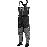 BASSDASH VORTEXIS Men’s Zippered Breathable Chest Waders Waterproof for Fly Fishing Hunting Stocking Foot Lightweight