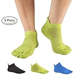 Women's Toe Socks for Running Cotton Five Finger Socks Athletic Walking 4 Pack