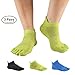 Women's Toe Socks for Running Cotton Five Finger Socks Athletic Walking 4 Pack
