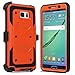 Note 5 Case, Galaxy Note 5 Case, BENTOBEN [Kickstand] Heavy Duty Rugged Hybrid Dual Layer Combo Full-Body Protective Case with Swivel Belt Clip Holster Kickstand for Samsung Galaxy Note 5 (Orange)