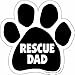 Imagine This Paw Car Magnet, Rescue Dad, 5-1/2-Inch by 5-1/2-Inch