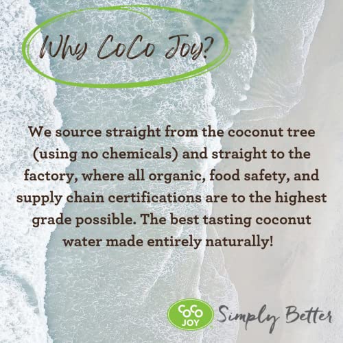 CoCo Joy Natural Coconut Water, 100 Coconut Water, Fresh, LowCalorie