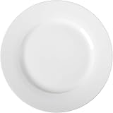 Amazon Basics 6-Piece White Dinner Plate Set 10.5 inches Porcelain BPA-free view 1