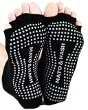Mato & Hash Toeless Half Toe Yoga Socks With Grip