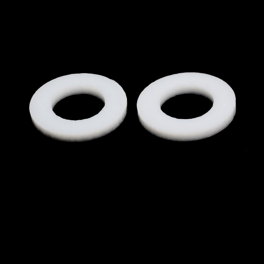 sourcingmap PTFE Flat Washers 18mm OD 10mm ID 2mm Thickness Sealing Gasket for Faucet Pipe Water Hose White Pack of 30 - Image 3
