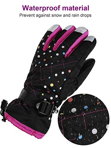 image for SATINIOR Women Winter Ski Gloves Waterproof Windproof Snow Gloves Warm