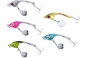 FANGBLUE Metal Fishing Spoons Long Cast Bait Fishing Jigs Set Hard Swimbait Spinner Blade Lures for Bass Trout Pike Freshwater & Saltwater