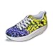 FOR U DESIGNS Vintage Floral Rose Print Fitness Walking Sneaker Casual Women's Wedges Platform Shoes