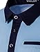 Whatlees Mens Hipster Casual Slim Fit Short Sleeve Contrast Collar Polo Shirts with Fake Pocket/Tops