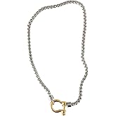 Elegant Stainless Steel Necklace Featuring Unique Carabiner Clasp Pendant Accessory For Trendy Women Ladies Daily Use