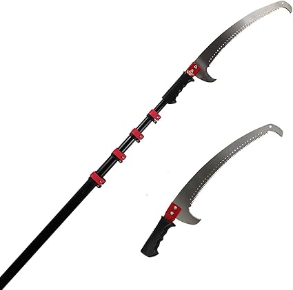 Scie D Elagage 18ft 5 4m Scie A Elaguer Pour Manche Telescopique Pliage De Jardin Scie A Bois A Crochet 58 Cm Lame En Acier Trempe Multi Usages Extendable Pruning Saw Amazon Fr Sports Et Loisirs