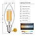 Joddge C35 Dimmable No Flicker LED Light Bulbs Candelabra 6W Equivalent 60W Incandescent E12 Base 2700K Warm White 6 Pack