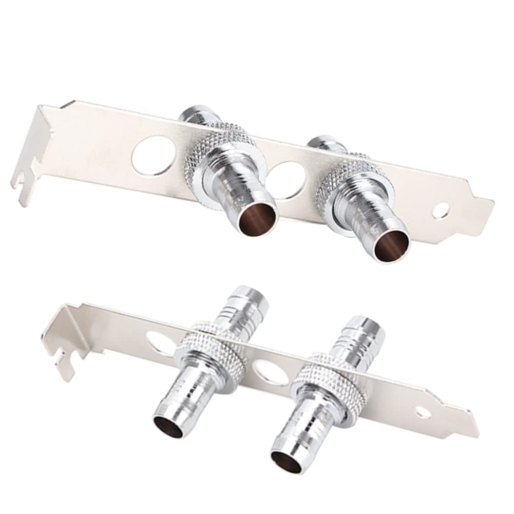 ASHATA Hose Connectors for Computer Water Cooling System, G1/4 Thread Fitting Direct Hose Connection Connector for Computer Water Cooler System Water Cooling Connector (11mm)