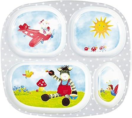 Bandeja De Comida Para Ninos Con Cubiertos De La Buena Suerte Con