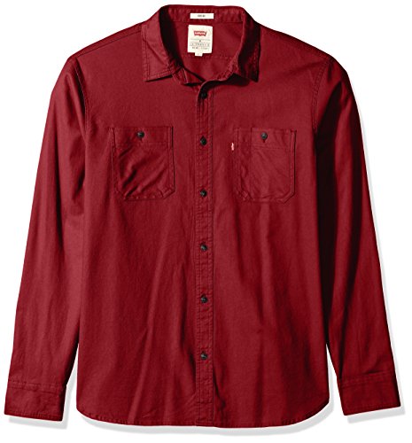 Levi s men s morphe long sleeve stretch twill shirt, po…