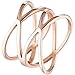 BOHG Jewelry Womens 14MM Rose Gold Plated Double 