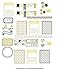 Monthly, Weekly Planner Stickers, Yellow and Grey, sized for Journey Planner, EC and HP, just peel and stick. Choice of glossy or matte.
