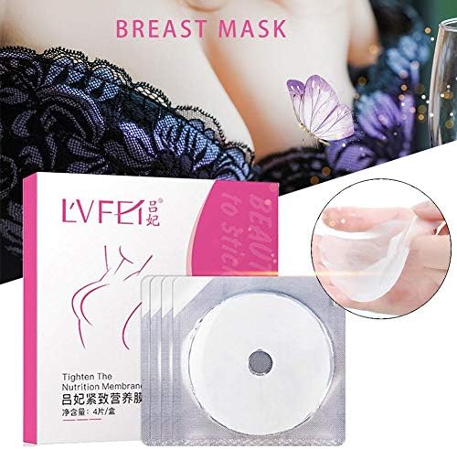 Earthily Breast Mask Patches Breast Enlargement Firming Tighten Bust Lift Mask Essence Growth Pads Body Shaper, 4pcs Show Usual