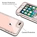 Anuck Case for iPhone 8 Plus Case, for iPhone 7 Plus Case 5.5 inch, Crystal Clear 3 in 1 Heavy Duty Defender Shockproof Full-Body Protective Case Hard PC Shell Soft TPU Bumper Cover - Clear Rose Gold